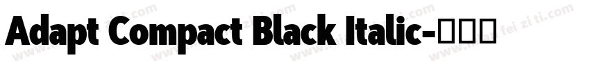 Adapt Compact Black Italic字体转换